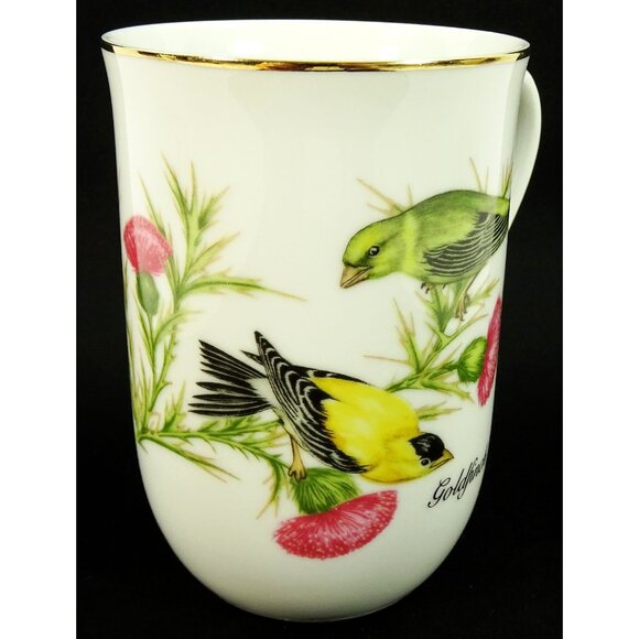 Goldfinch Bird Tea Cup Coffee Mug Vintage 1985 Audubon Porcelains - Picture 2 of 8